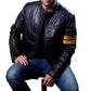 Men’s New Motorcycle Biker Vintage Distressed Ash Black Decker Real  Leather Jacket