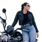 New Women Black Short Slim Fit Biker Style Moto Genuine Leather Jacket