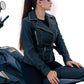 Maximus Women's Real Leather Soft Lambskin Biker Distress Vintage Jacket
