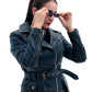 Maximus Women's Real Leather Soft Lambskin Biker Distress Vintage Jacket
