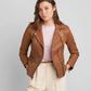 Tracy Asymmetric Moto Genuine Leather Jacket