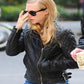 Amanda Seyfried Black Leather Jacket