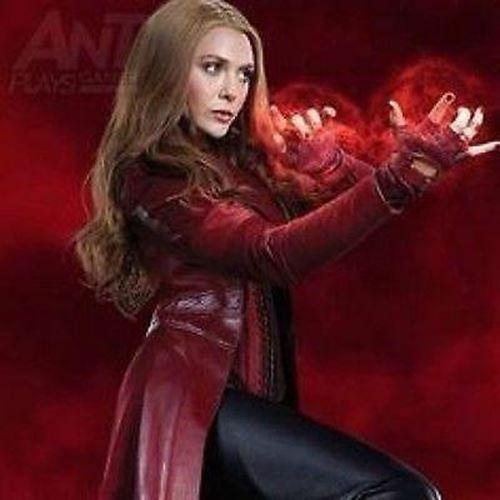 Scarlet-Witch-Elizabeth Olsen's-Wanda Maximoff-Long-Women-Leather-Costume-Jacket-Coat