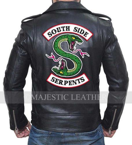 Riverdale Southside Serpents Gang Mens Black Biker Leather Jacket