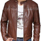 New Men's Biker Hunt Motorcycle Brown Real leather jacket - BNWT