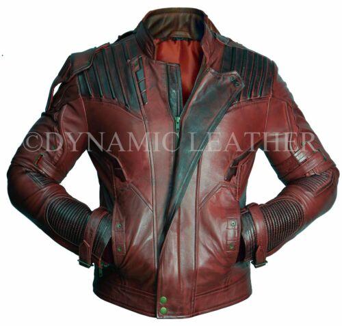 Guardians of the Galaxy Vol. 2 Star Lord Chris Pratt Maroon Faux Leather Jacket