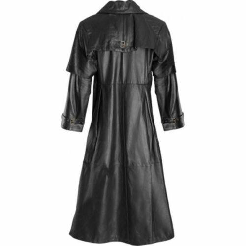 Men's Steampunk Gothic Leather Trench Coat Jacket Hugh Jackman Van Helsing Coat