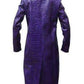 Jared Leto Joker Costume Trench Coat Suicide Squad Crocodile Faux Leather Coat.