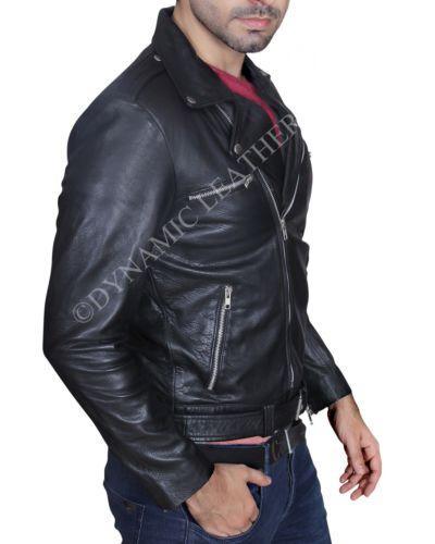 The Walking Dead Negan Jeffrey Dean Morgan Black Leather Jacket Dynamic Leather