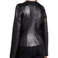 WOMEN LADIES BLACK JACKET REAL LEATHER RACING STYLE BIKER JACKET NEW XS-3XL