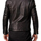 Men Leather Jacket Motorcycle Black Slim fit Biker Genuine lambskin Jacket