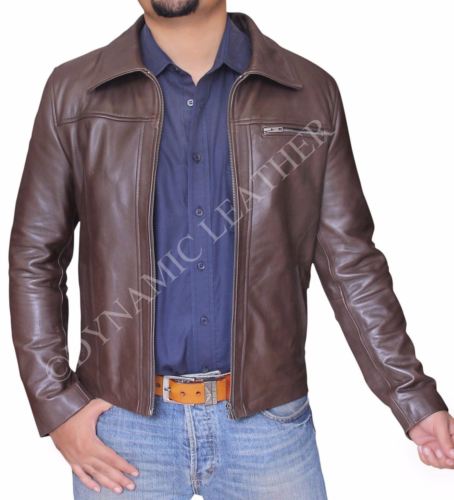 Inception Cobb Vintage Genuine Cowhide Leather Brown Mens Leather Jacket