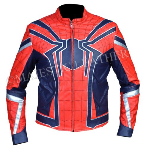 Spiderman Armor Avengers Infinity War Leather Costume Jacket