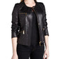 WOMEN LADIES BLACK JACKET REAL LEATHER RACING STYLE BIKER JACKET NEW XS-3XL