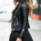 New Women's Motorcycle Soft Genuine Lambskin Leather Slim fit Biker Jacket