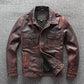 New Men’s Motorcycle Biker Vintage Cafe Racer Distressed Brown Real Leather Jacket