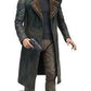 Blade Runner 2 Ryan Gosling Faux Shearling Real Black Leather Long Coat