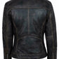 Women's Genuine Lambskin Leather Jacket Black Slim fit Biker Motorcycle Jacket