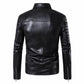 Men's Elite Vintage Slimfit Brando Quilted Padded Sleeves Biker Motorcycle Black Leather Jacket