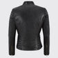 Women's Genuine Lambskin Leather Jacket Motorcycle Real Slim fit Biker Jacket