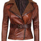 Women's Genuine Lambskin Leather Jacket Black Slim fit Biker Motorcycle Jacket