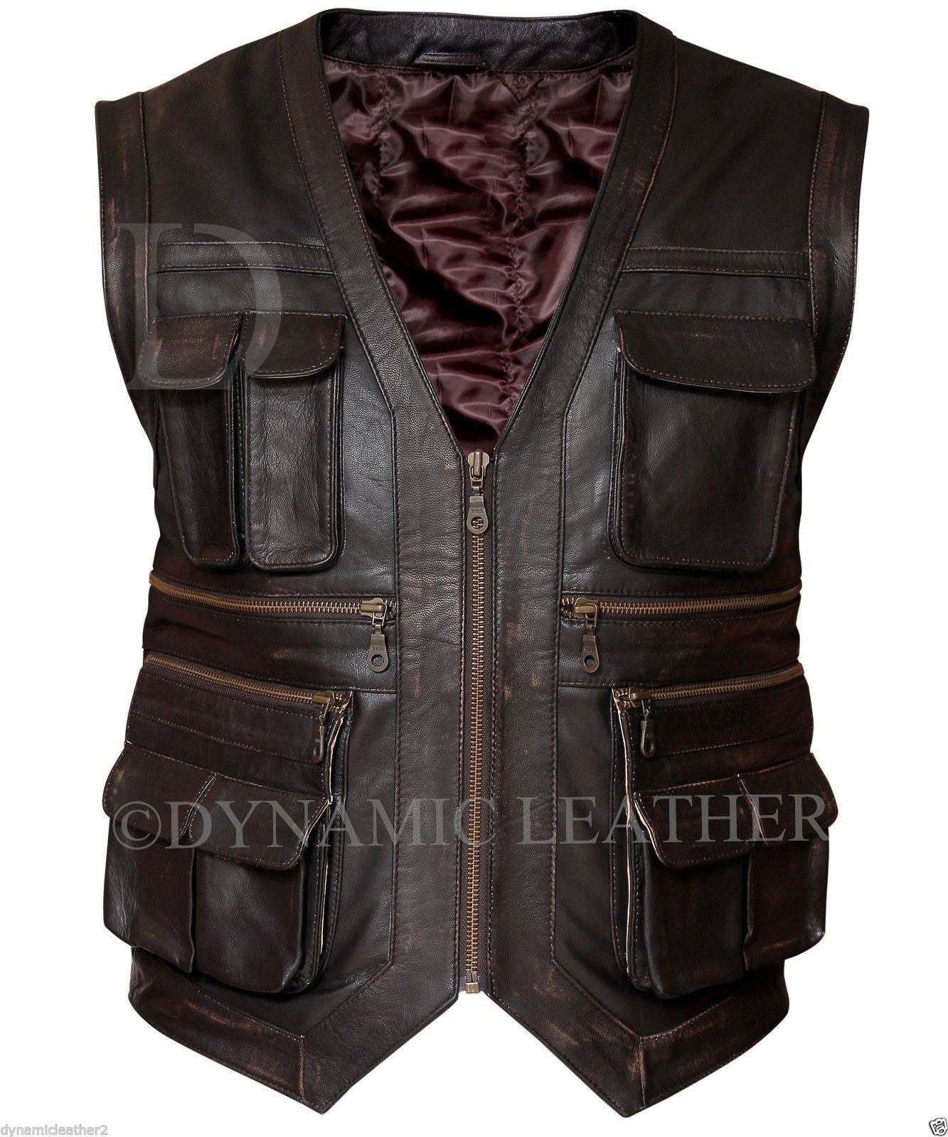 Jurassic World Chris Pratt Owen Grady Real Leather Vest