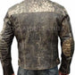 Mens Motorcycle Distressed Hooligan Leather Jacket Bikers Casual Fashion Vintage