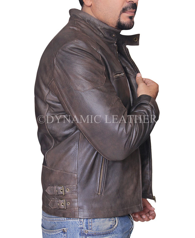 Captain America Civil War Steve Rogers Brown Distressed Cowhide Leather Jacket