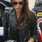 Victoria Beckham Womens Black Biker Motorcycle Slimfit Leather Jacket-BNWT