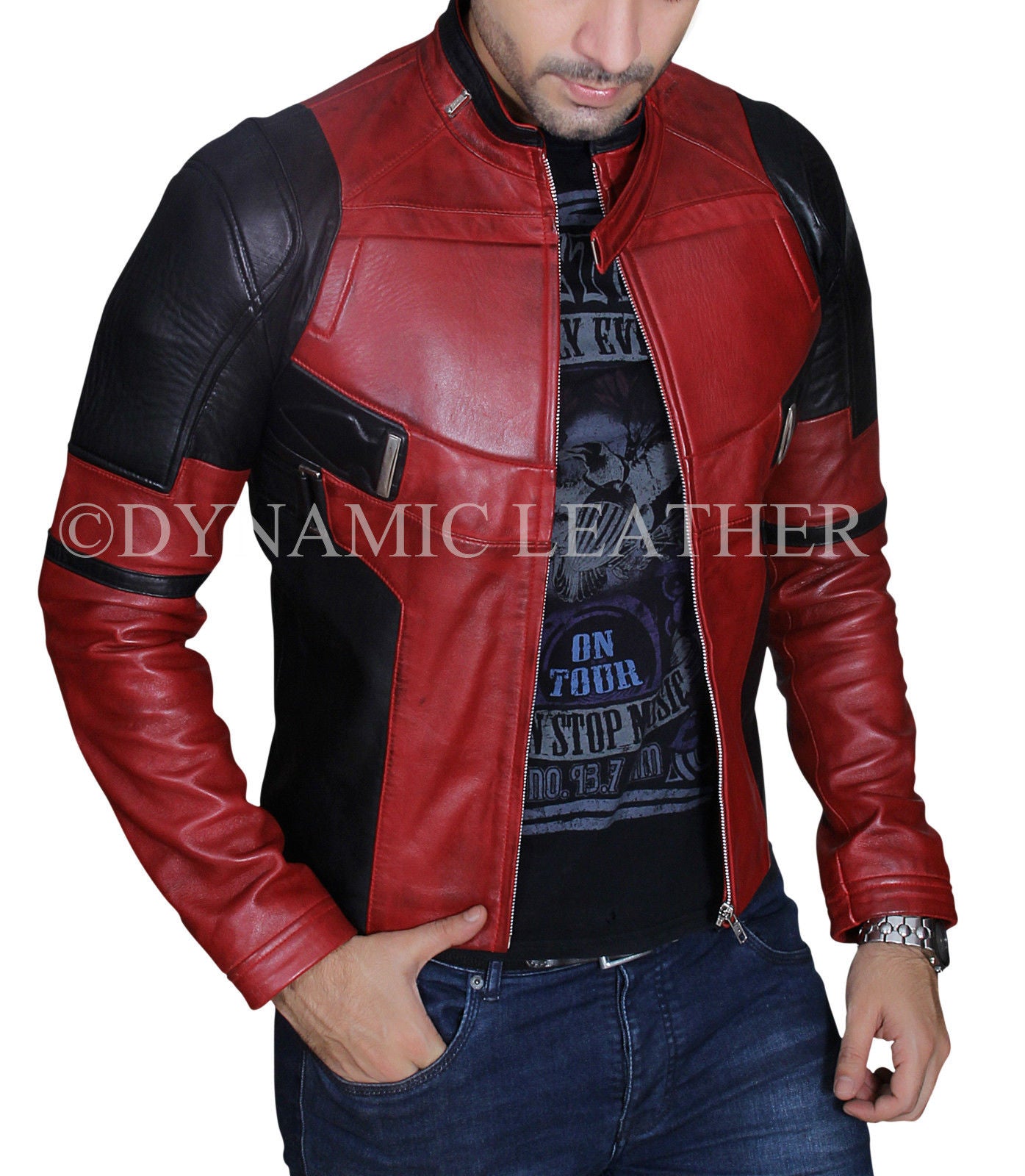 Deadpool Wade Wilson Ryan Reynolds Costume Leather Jacket